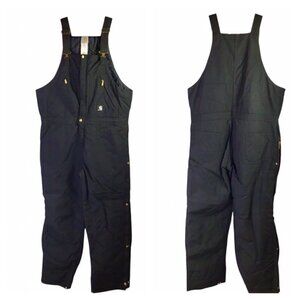 Carhartt Extremes Yukon Artic R33 Insulated Quilted Bib Overalls 40 X 34 Black